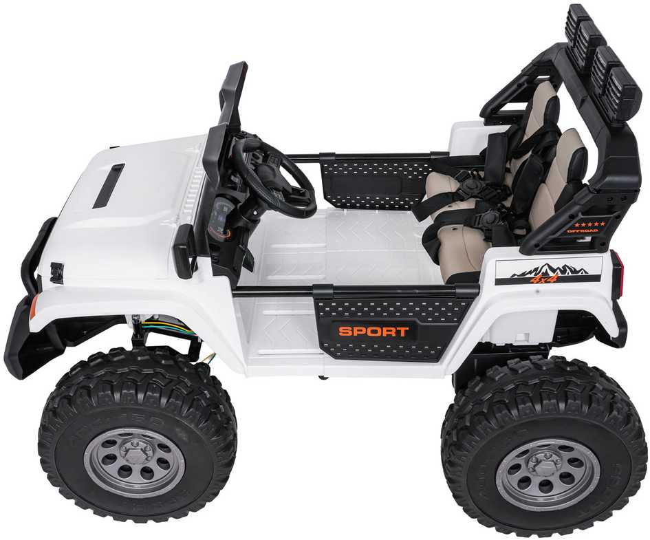Keičiamo dydžio Extreme Sport 4x4 visureigis Baltas