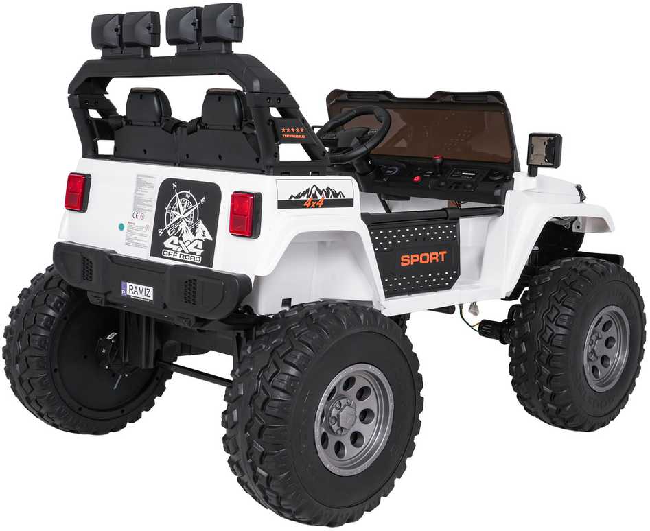 Keičiamo dydžio Extreme Sport 4x4 visureigis Baltas