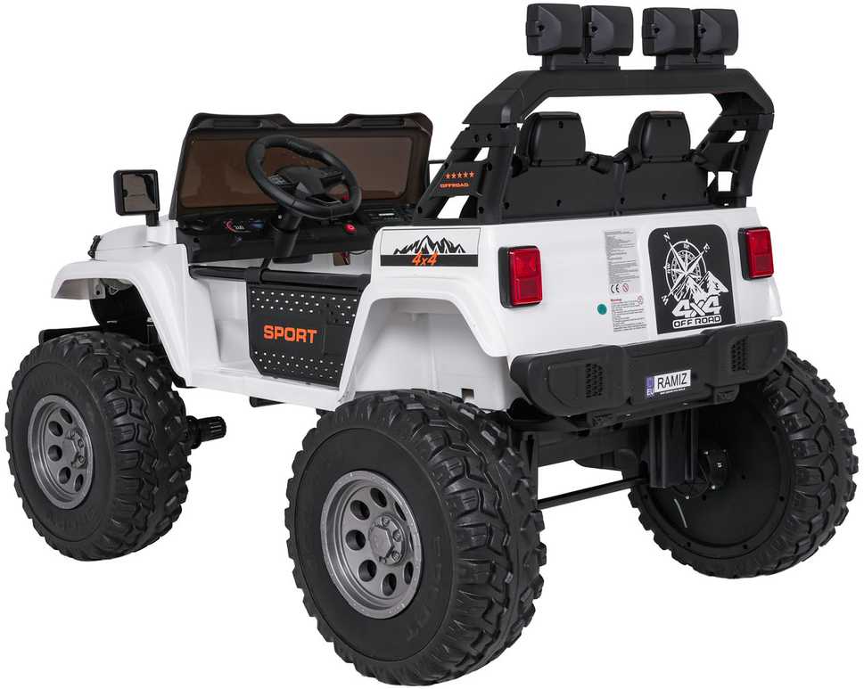 Keičiamo dydžio Extreme Sport 4x4 visureigis Baltas