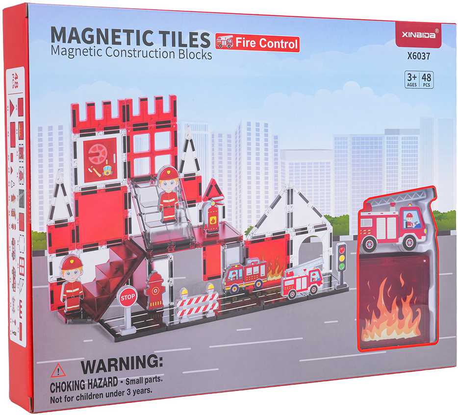 RAMIZ Magnetinių blokų rinkinys Priešgaisrinė apsauga 48 vnt