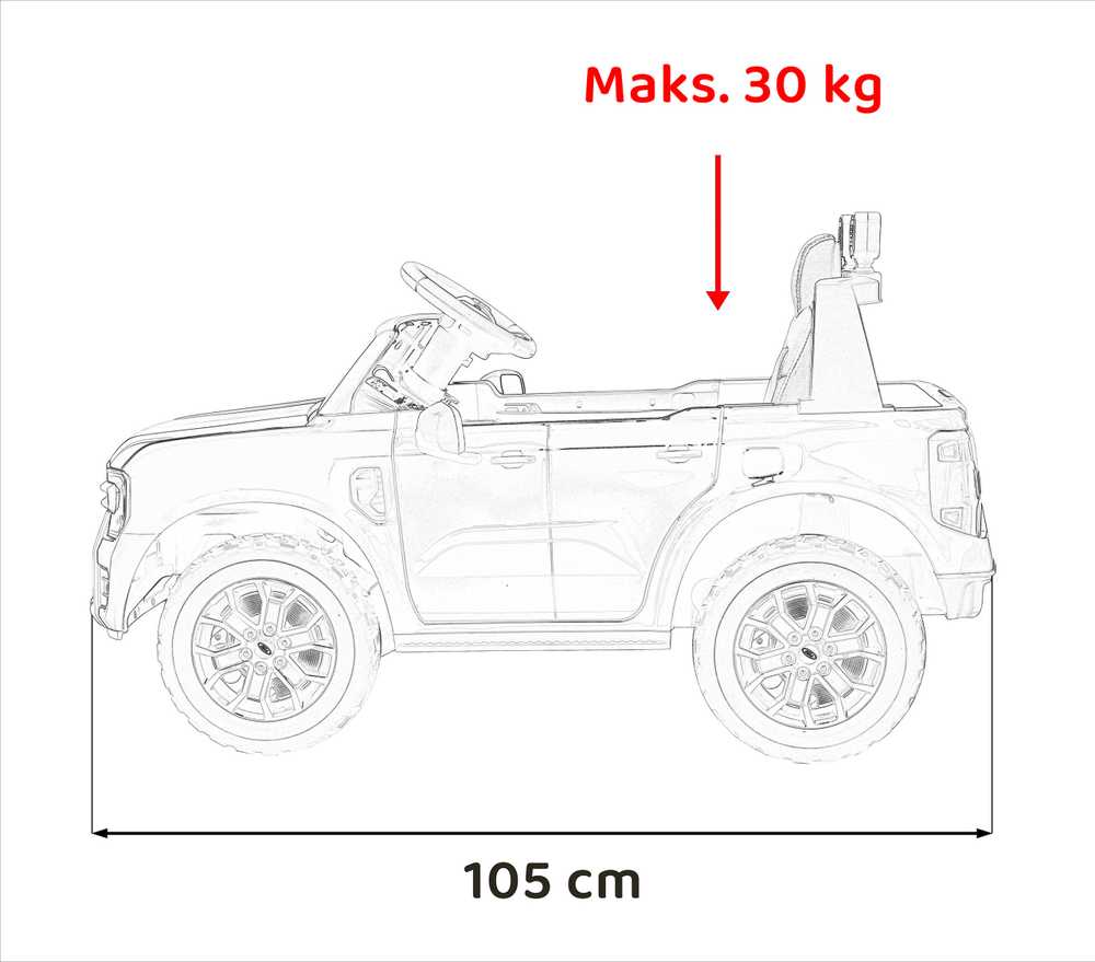 Ramiz Sp. z o.o. Elektromobilis Ford Ranger LIFT, Raudona
