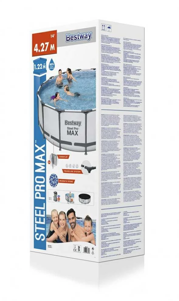 Rėminis baseinas 14 FT 427 x 122 cm STEEL PRO MAX BESTWAY