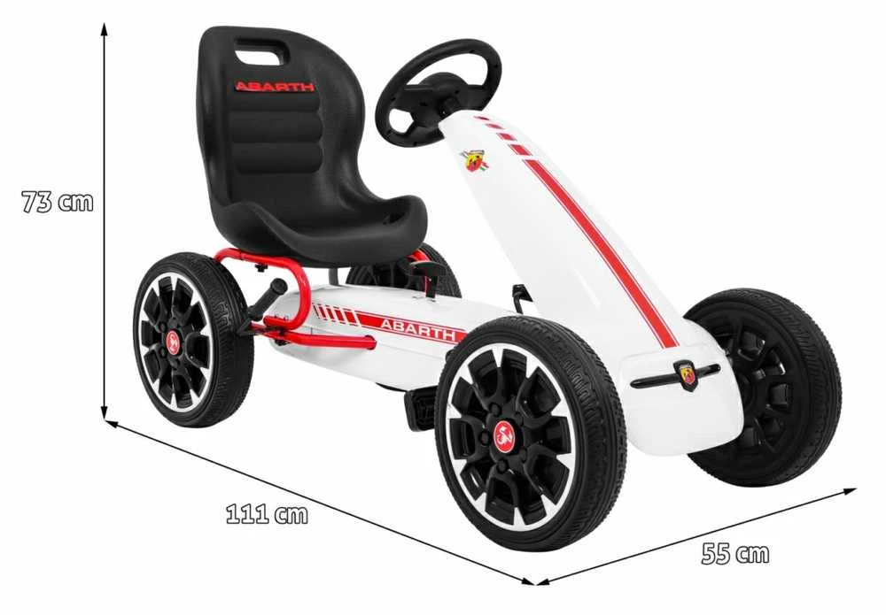 Ramiz Minamas kartingas GoKart ABARTH baltos spalvos