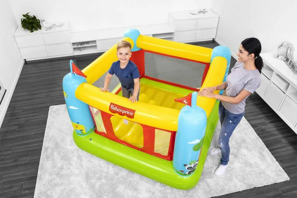 BESTWAY Fisher-Price pripučiamas batutas, 1.75m x 1.73m x 1.35m, 93553