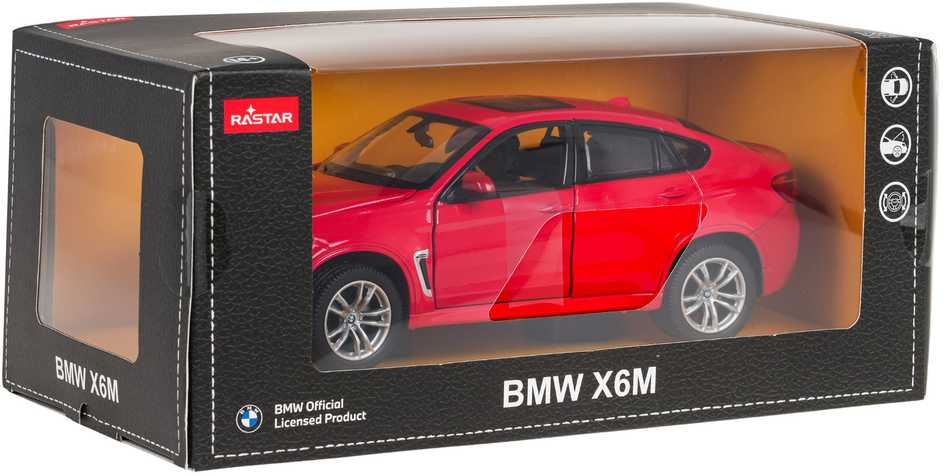 Autko Metalowe 1:24 BMW X6M Raudona RASTAR