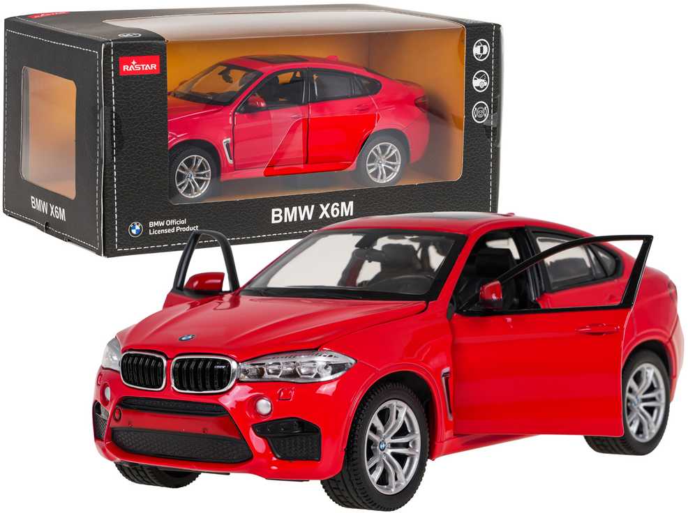 Autko Metalowe 1:24 BMW X6M Raudona RASTAR