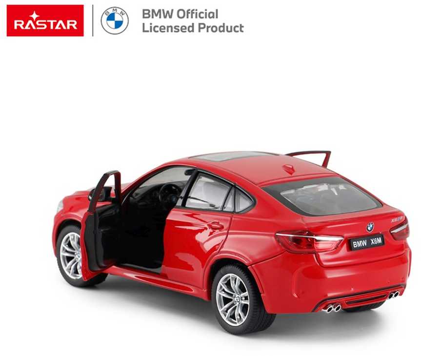 Autko Metalowe 1:24 BMW X6M Raudona RASTAR