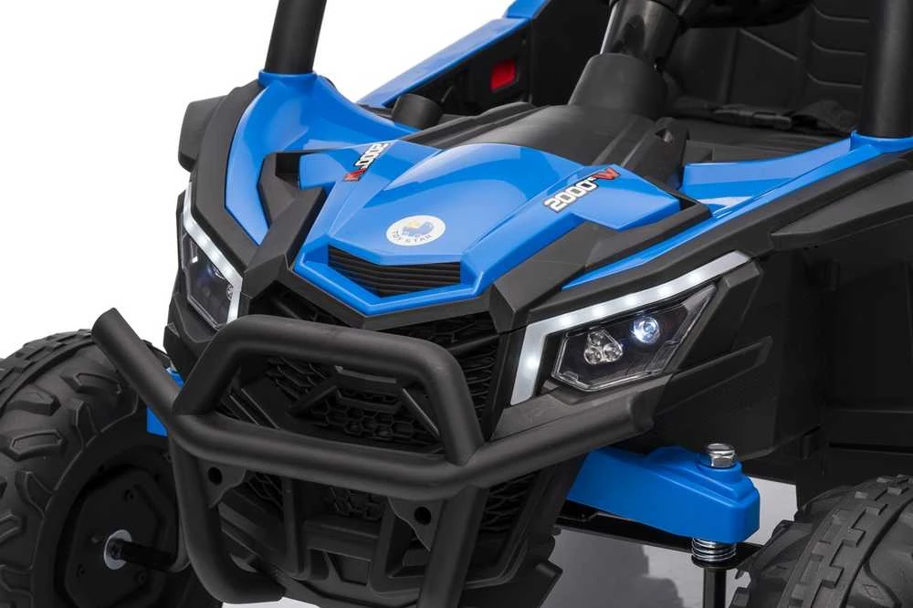 Vaikiškas elektrinis UTV-MX keturratis su 3 greičiais ir saugos mygtuku, nuo 3 metų