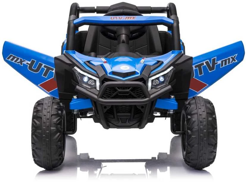Vaikiškas elektrinis UTV-MX keturratis su 3 greičiais ir saugos mygtuku, nuo 3 metų