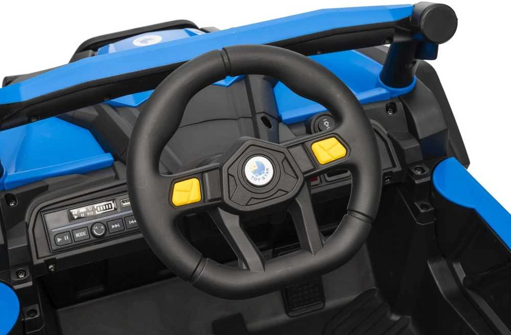 Vaikiškas elektrinis UTV-MX keturratis su 3 greičiais ir saugos mygtuku, nuo 3 metų