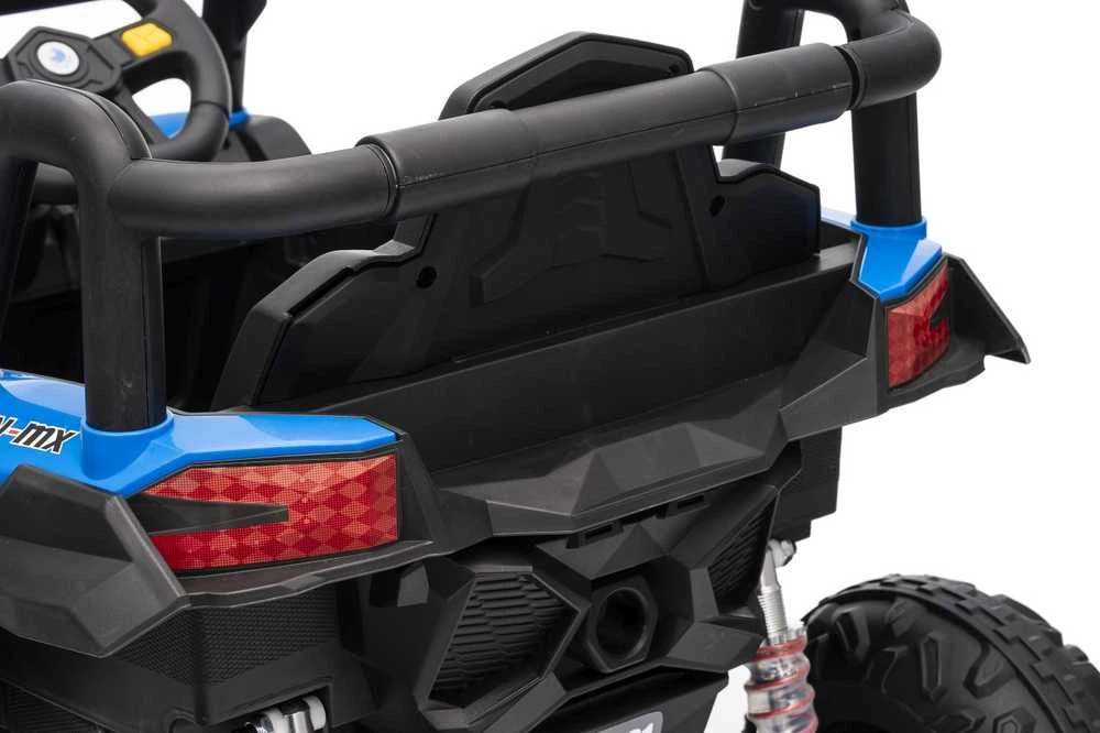 Vaikiškas elektrinis UTV-MX keturratis su 3 greičiais ir saugos mygtuku, nuo 3 metų