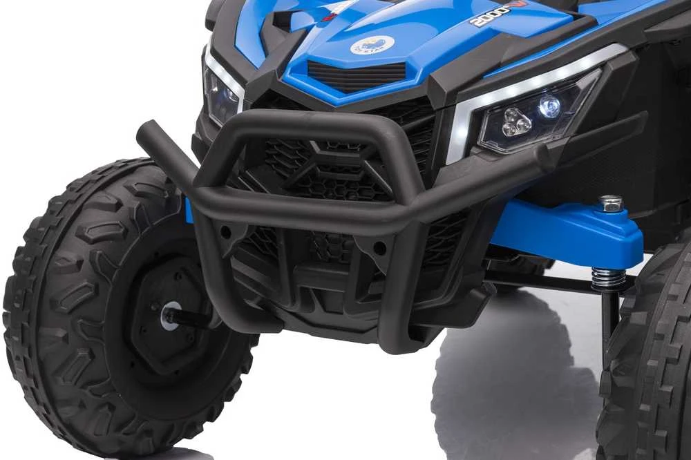 Vaikiškas elektrinis UTV-MX keturratis su 3 greičiais ir saugos mygtuku, nuo 3 metų