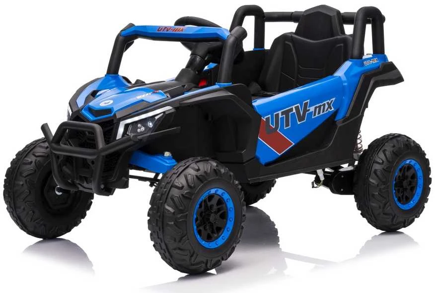 Vaikiškas elektrinis UTV-MX keturratis su 3 greičiais ir saugos mygtuku, nuo 3 metų