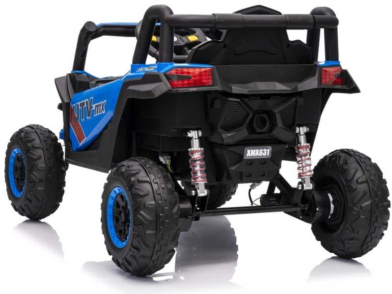 Vaikiškas elektrinis UTV-MX keturratis su 3 greičiais ir saugos mygtuku, nuo 3 metų