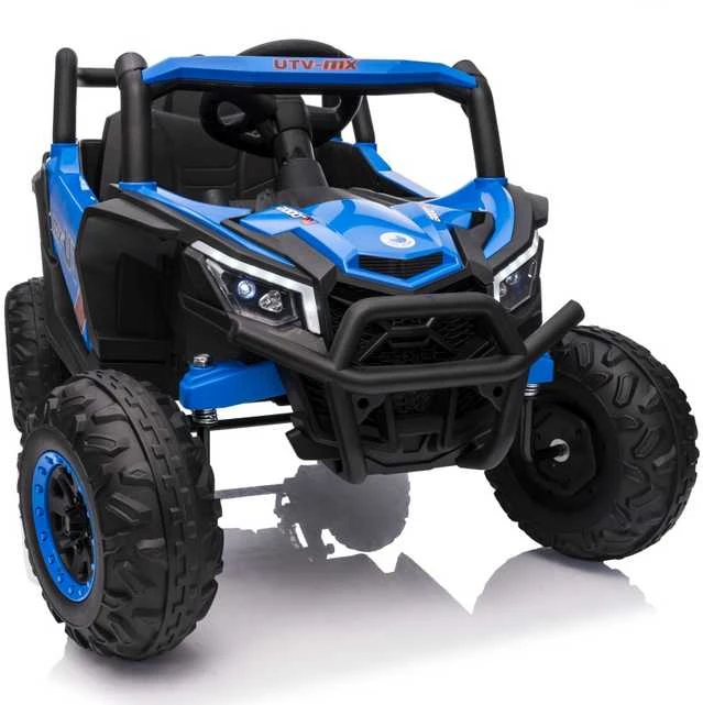 Vaikiškas elektrinis UTV-MX keturratis su 3 greičiais ir saugos mygtuku, nuo 3 metų