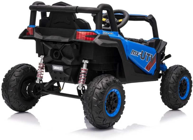Vaikiškas elektrinis UTV-MX keturratis su 3 greičiais ir saugos mygtuku, nuo 3 metų