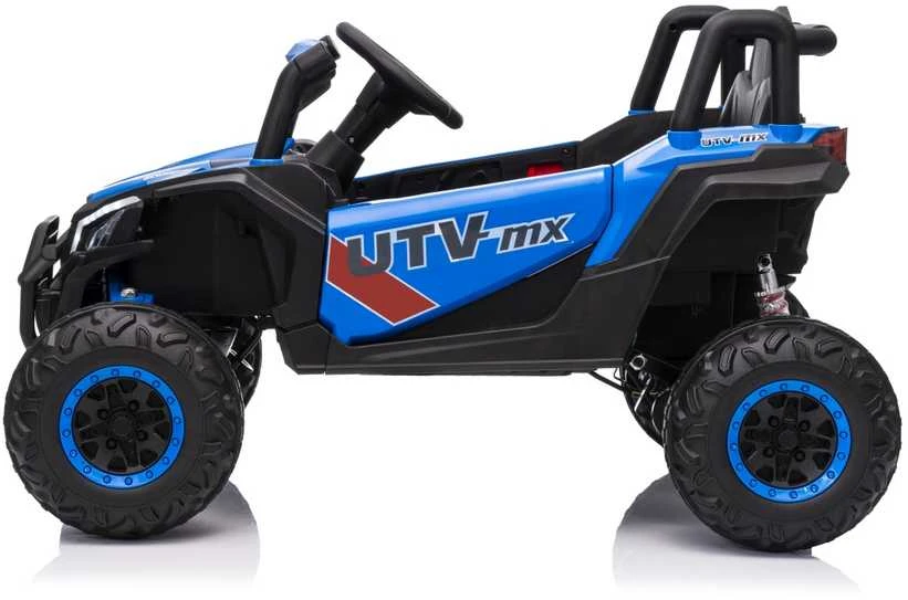 Vaikiškas elektrinis UTV-MX keturratis su 3 greičiais ir saugos mygtuku, nuo 3 metų