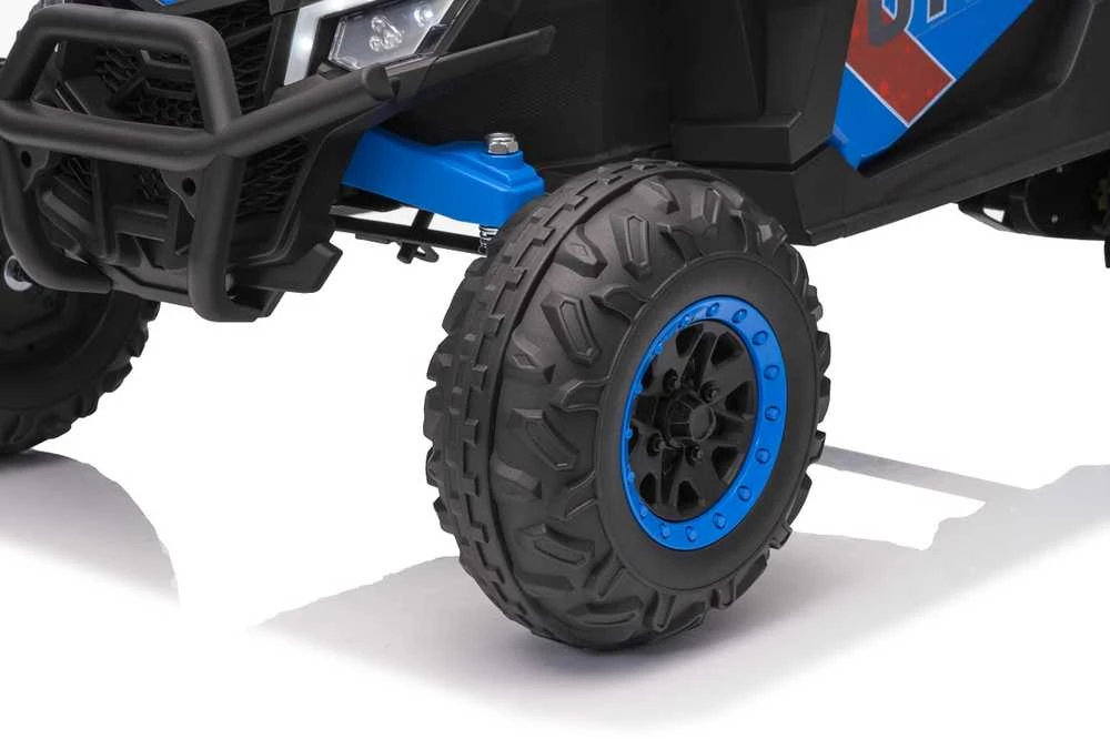 Vaikiškas elektrinis UTV-MX keturratis su 3 greičiais ir saugos mygtuku, nuo 3 metų
