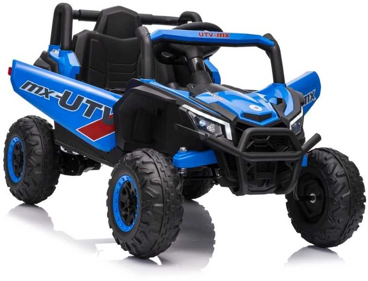Vaikiškas elektrinis UTV-MX keturratis su 3 greičiais ir saugos mygtuku, nuo 3 metų