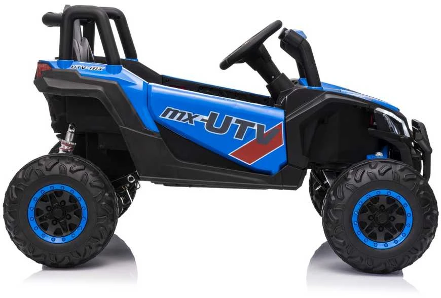 Vaikiškas elektrinis UTV-MX keturratis su 3 greičiais ir saugos mygtuku, nuo 3 metų