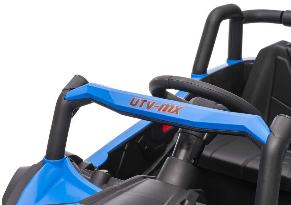 Vaikiškas elektrinis UTV-MX keturratis su 3 greičiais ir saugos mygtuku, nuo 3 metų