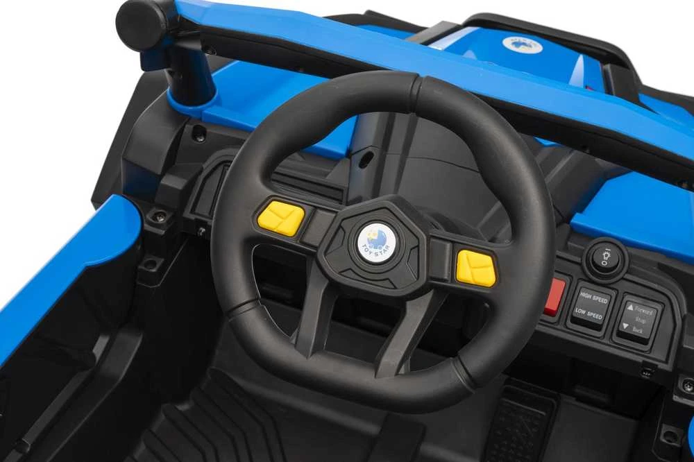 Vaikiškas elektrinis UTV-MX keturratis su 3 greičiais ir saugos mygtuku, nuo 3 metų