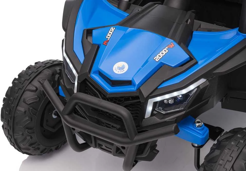 Vaikiškas elektrinis UTV-MX keturratis su 3 greičiais ir saugos mygtuku, nuo 3 metų