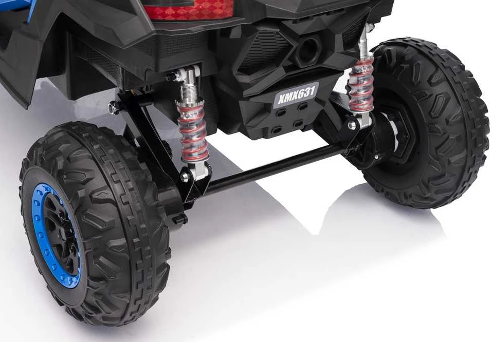 Vaikiškas elektrinis UTV-MX keturratis su 3 greičiais ir saugos mygtuku, nuo 3 metų