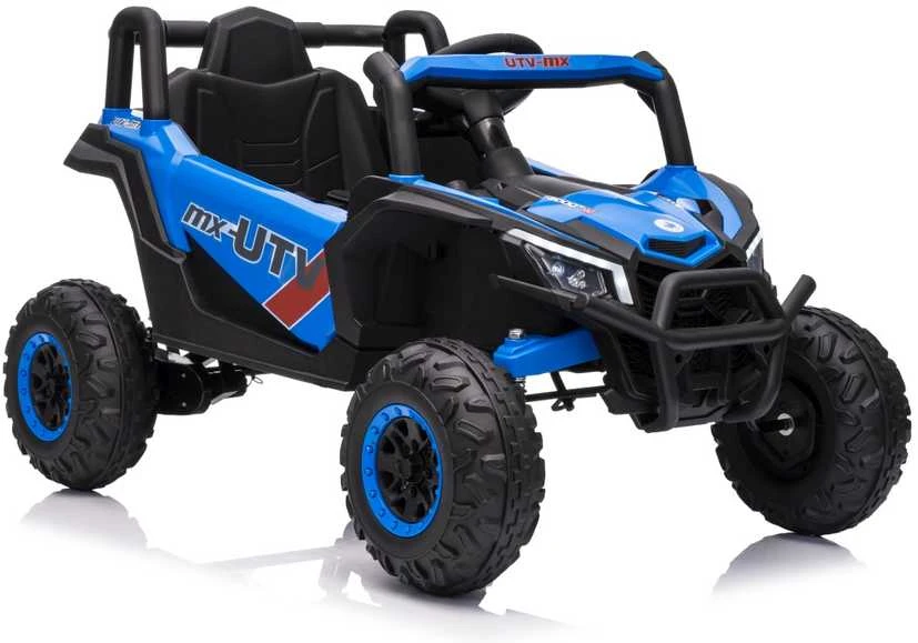 Vaikiškas elektrinis UTV-MX keturratis su 3 greičiais ir saugos mygtuku, nuo 3 metų
