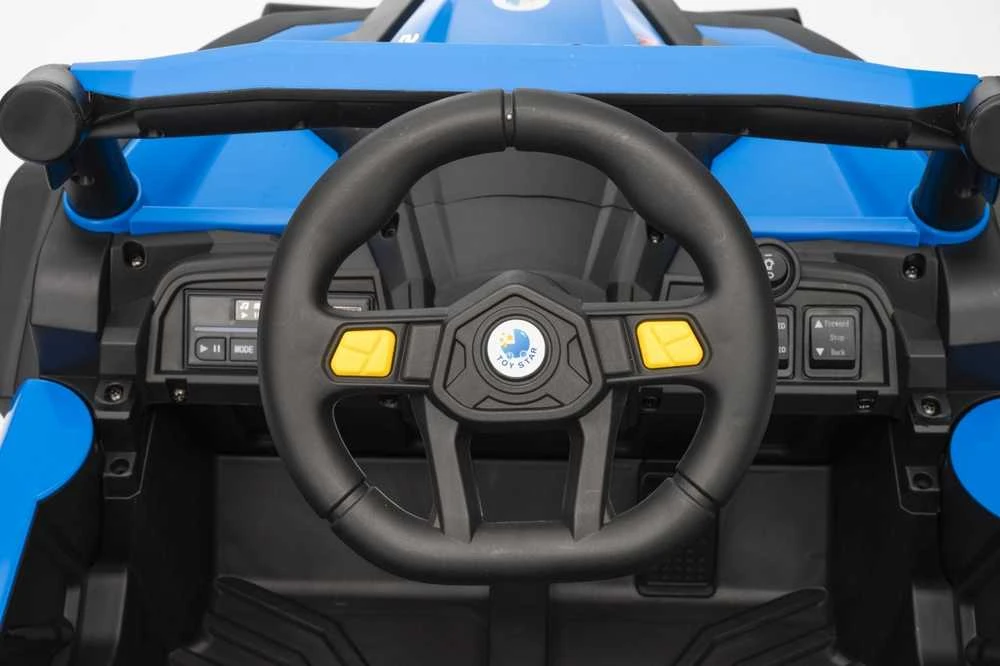 Vaikiškas elektrinis UTV-MX keturratis su 3 greičiais ir saugos mygtuku, nuo 3 metų
