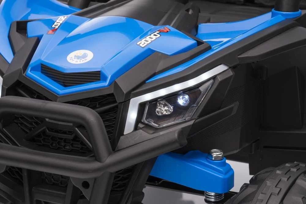 Vaikiškas elektrinis UTV-MX keturratis su 3 greičiais ir saugos mygtuku, nuo 3 metų