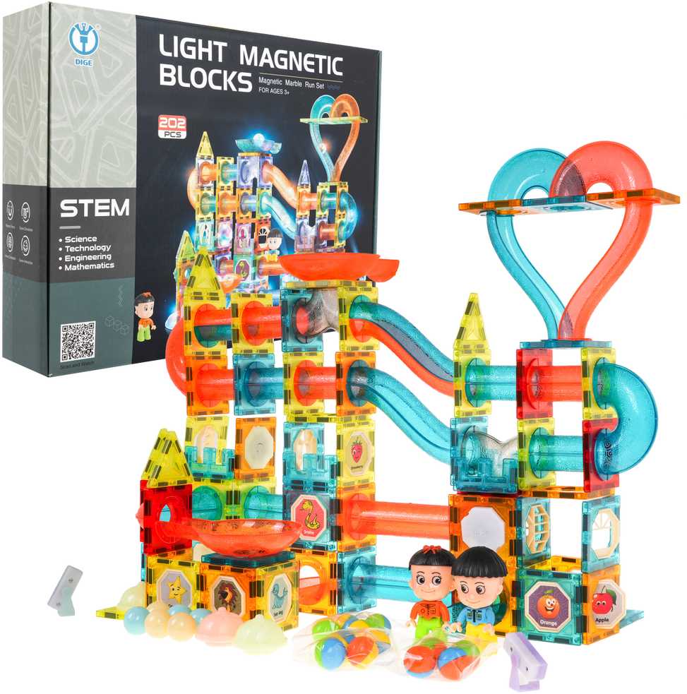 Ramiz Rinkinys Magnetic Blocks 202 dalys