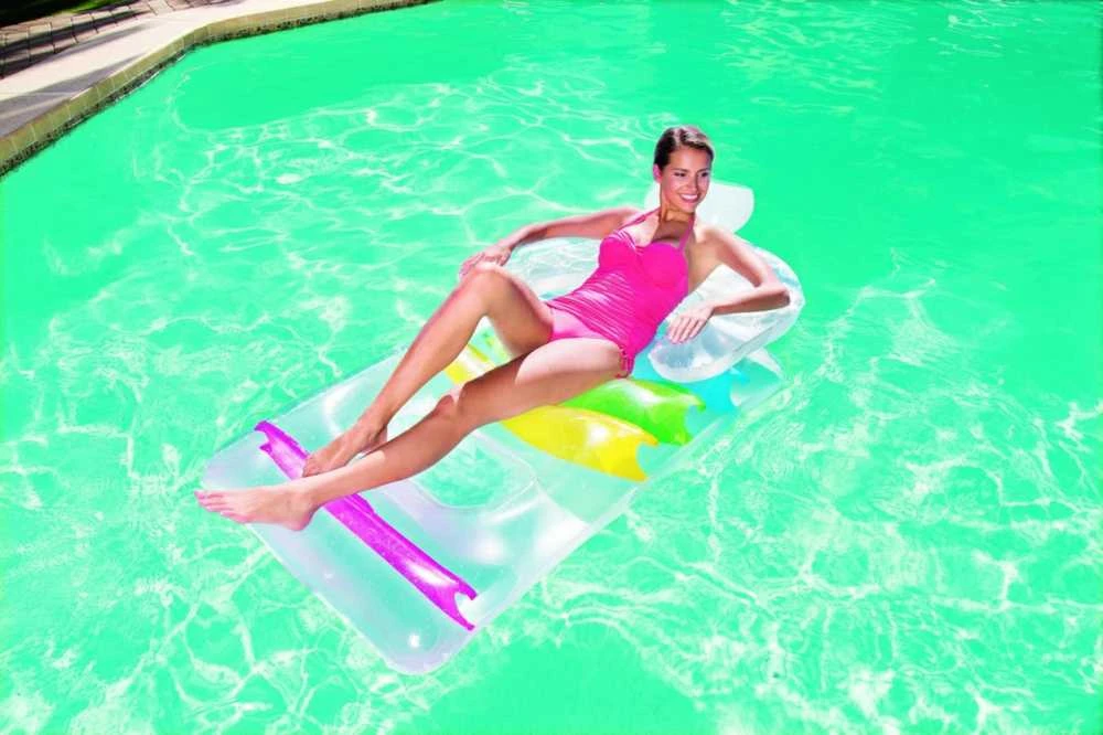 BESTWAY pripučiamas čiužinys su atlošu Kool Lounge, 1.65m x 89cm, 43011