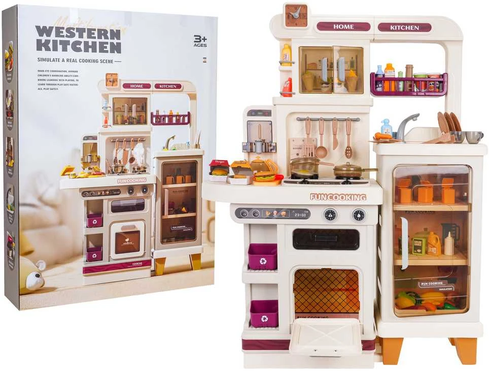 Ramiz MEGA didelė ir moderni žaislinė virtuvėlė Western Kitchen
