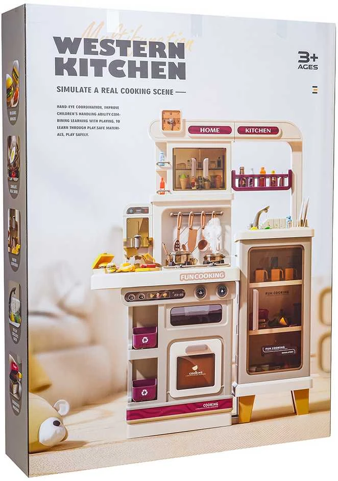 Ramiz MEGA didelė ir moderni žaislinė virtuvėlė Western Kitchen