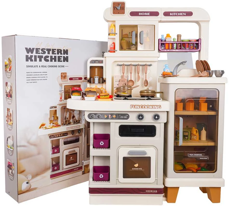 Ramiz MEGA didelė ir moderni žaislinė virtuvėlė Western Kitchen