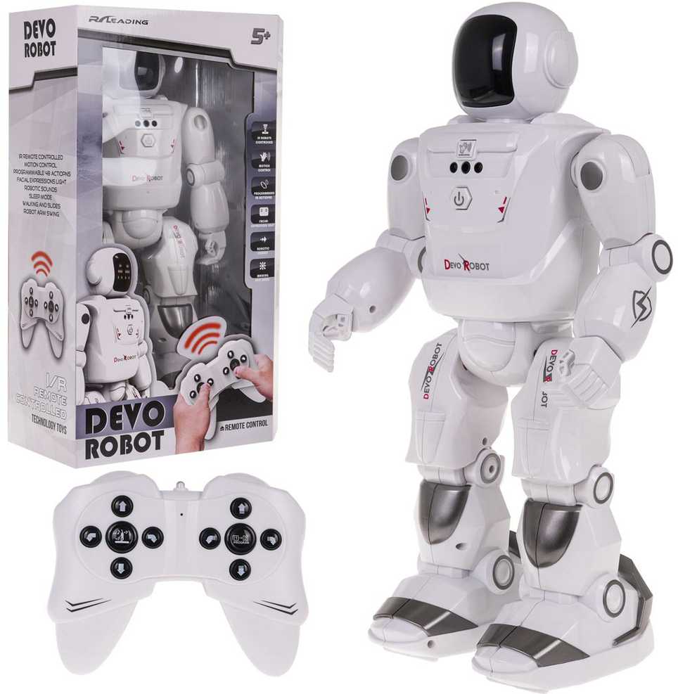 RAMIZ Radijo bangomis valdomas baltas robotas Mega R/C