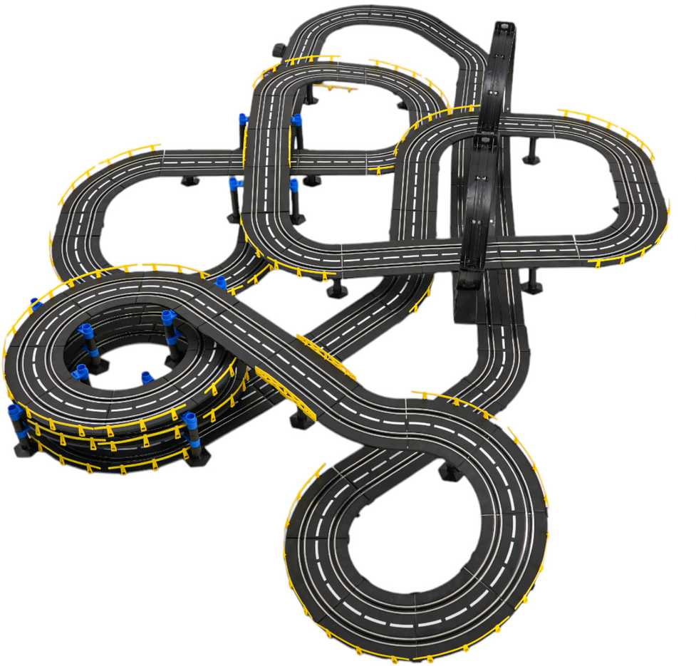 Lenktynių trasa Mega Track R/C su nuotoliniu valdymu