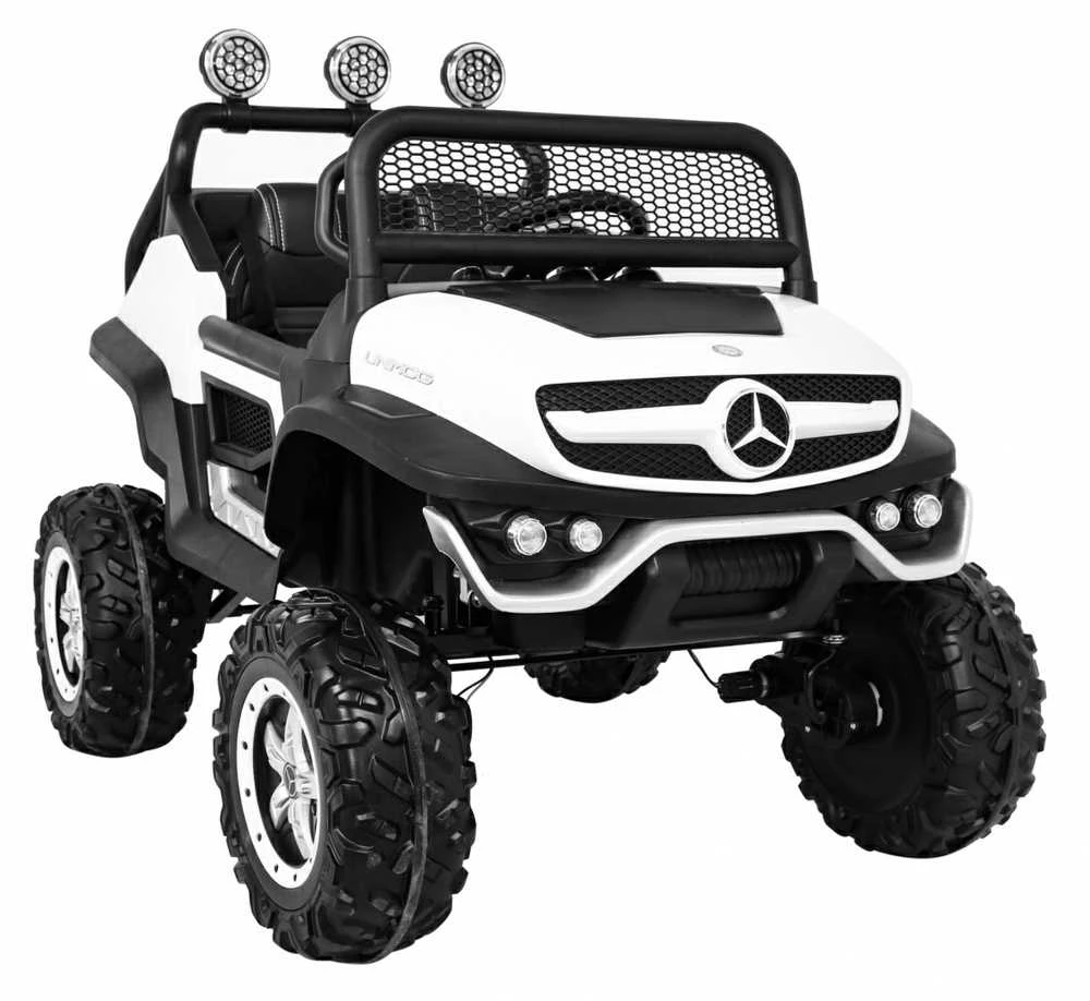 Ramiz Elektromobilis Mercedes Benz Unimog 4x4, Baltas