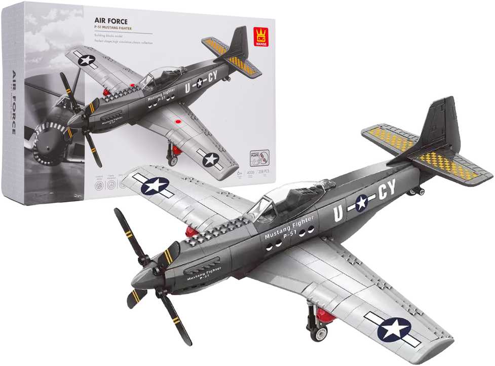 Ramiz MUSTANG FIGHTER P-51 KARINIO LĖKTUVO KONSTRUKCIJOS KLAKAI DIDELIAI