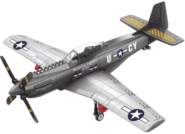 Ramiz MUSTANG FIGHTER P-51 KARINIO LĖKTUVO KONSTRUKCIJOS KLAKAI DIDELIAI