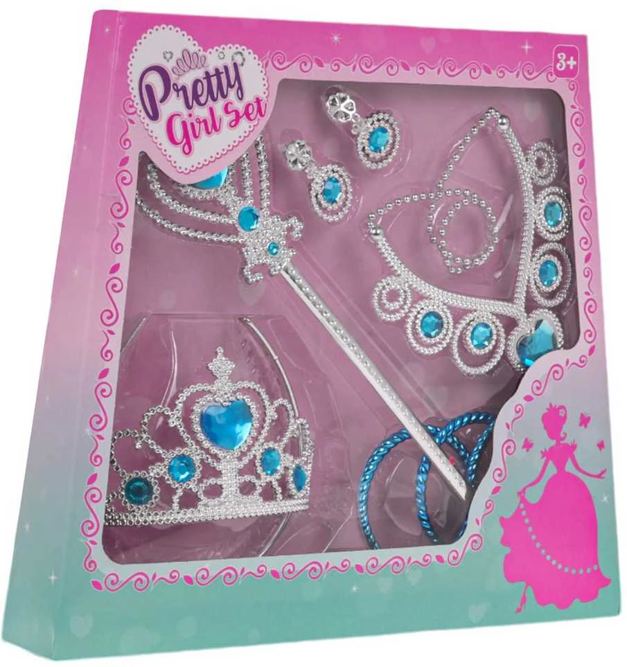 Mažosios princesės rinkinys, mėlynas, 7 dalys.
