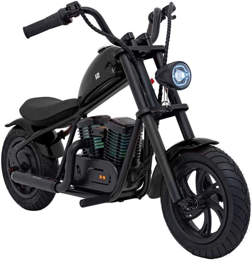 Elektrinis vaikiškas motociklas Cruiser 12 juodas iki 16km/h