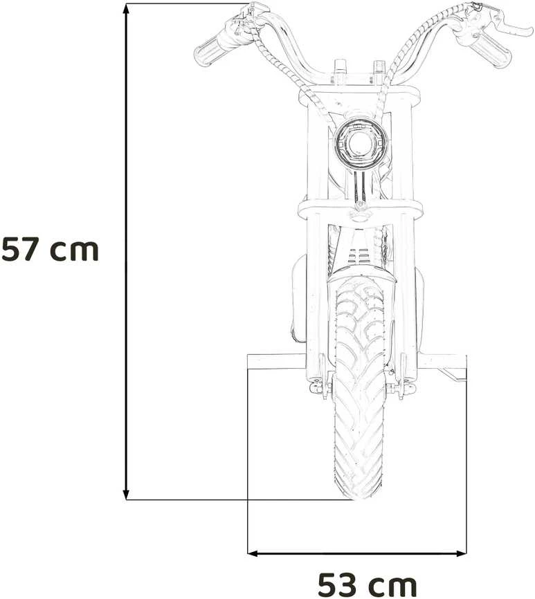 Elektrinis vaikiškas motociklas Cruiser 12 juodas iki 16km/h