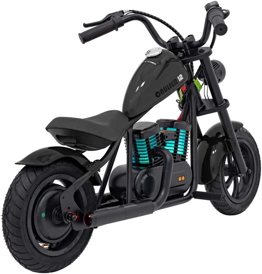 Elektrinis vaikiškas motociklas Cruiser 12 juodas iki 16km/h