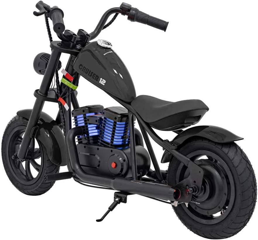 Elektrinis vaikiškas motociklas Cruiser 12 juodas iki 16km/h