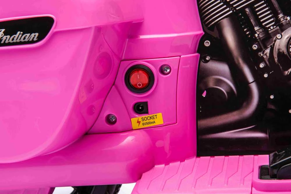 Pink Rožinė Elektrinis motociklas Chopper INDIAN, Rožinė