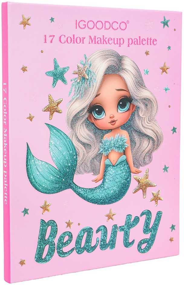 Ramiz Mermaid makiažo rinkinys, knyga, akių šešėlių paletė, lūpų blizgis