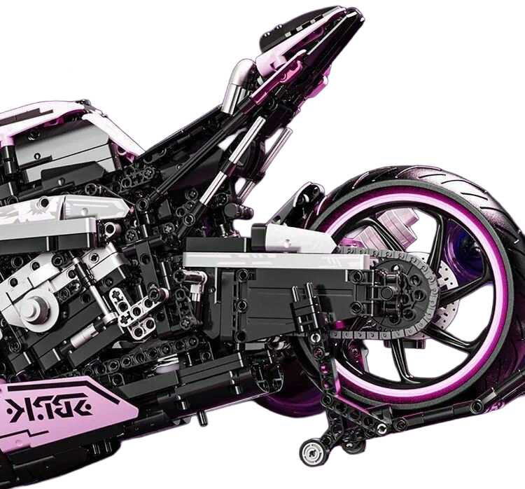 Statybiniai blokai motociklų lenktynininkams rožiniai 2066 vnt