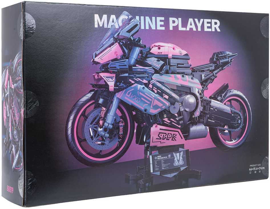 Statybiniai blokai motociklų lenktynininkams rožiniai 2066 vnt